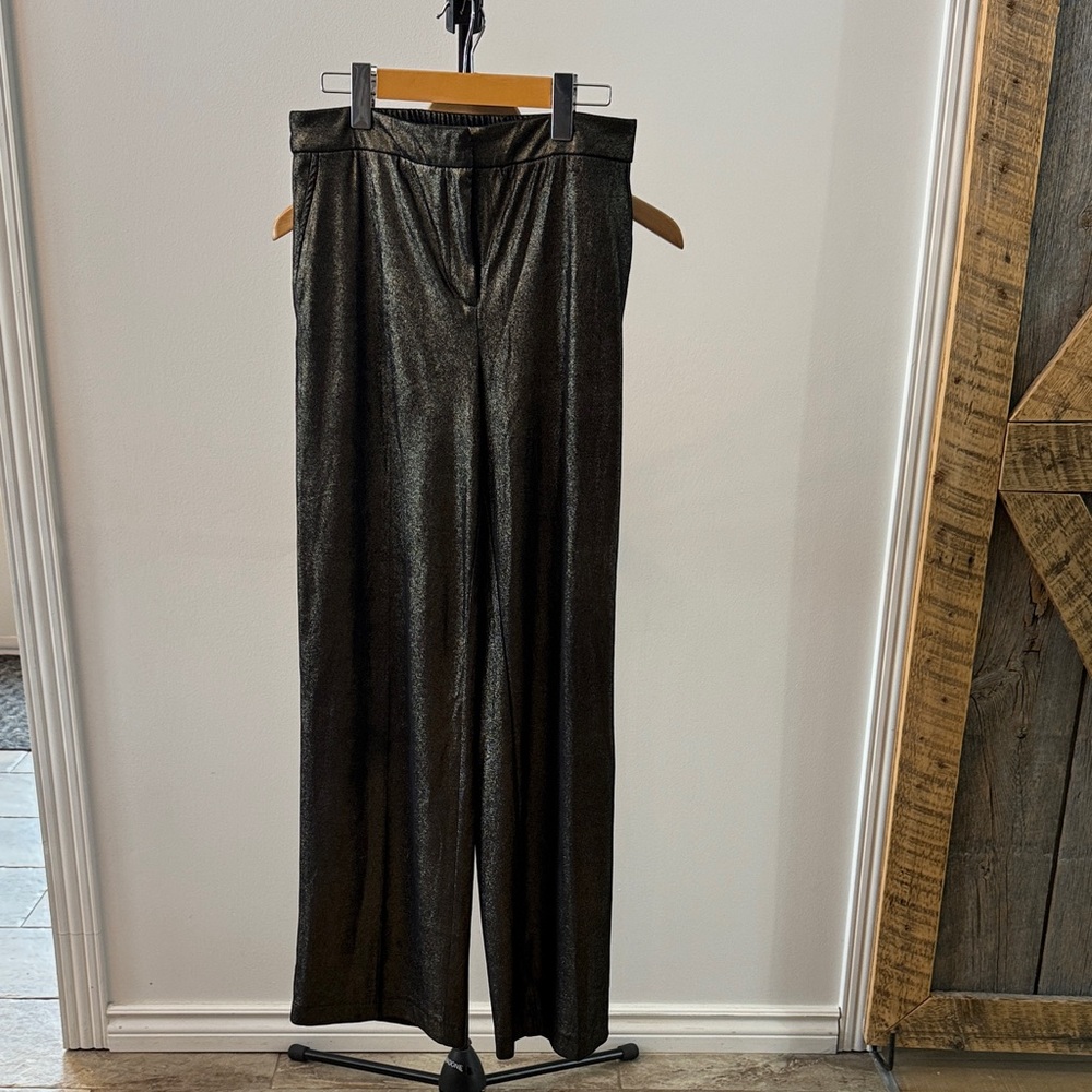 Joie black with gold wide leg pants-Size 8